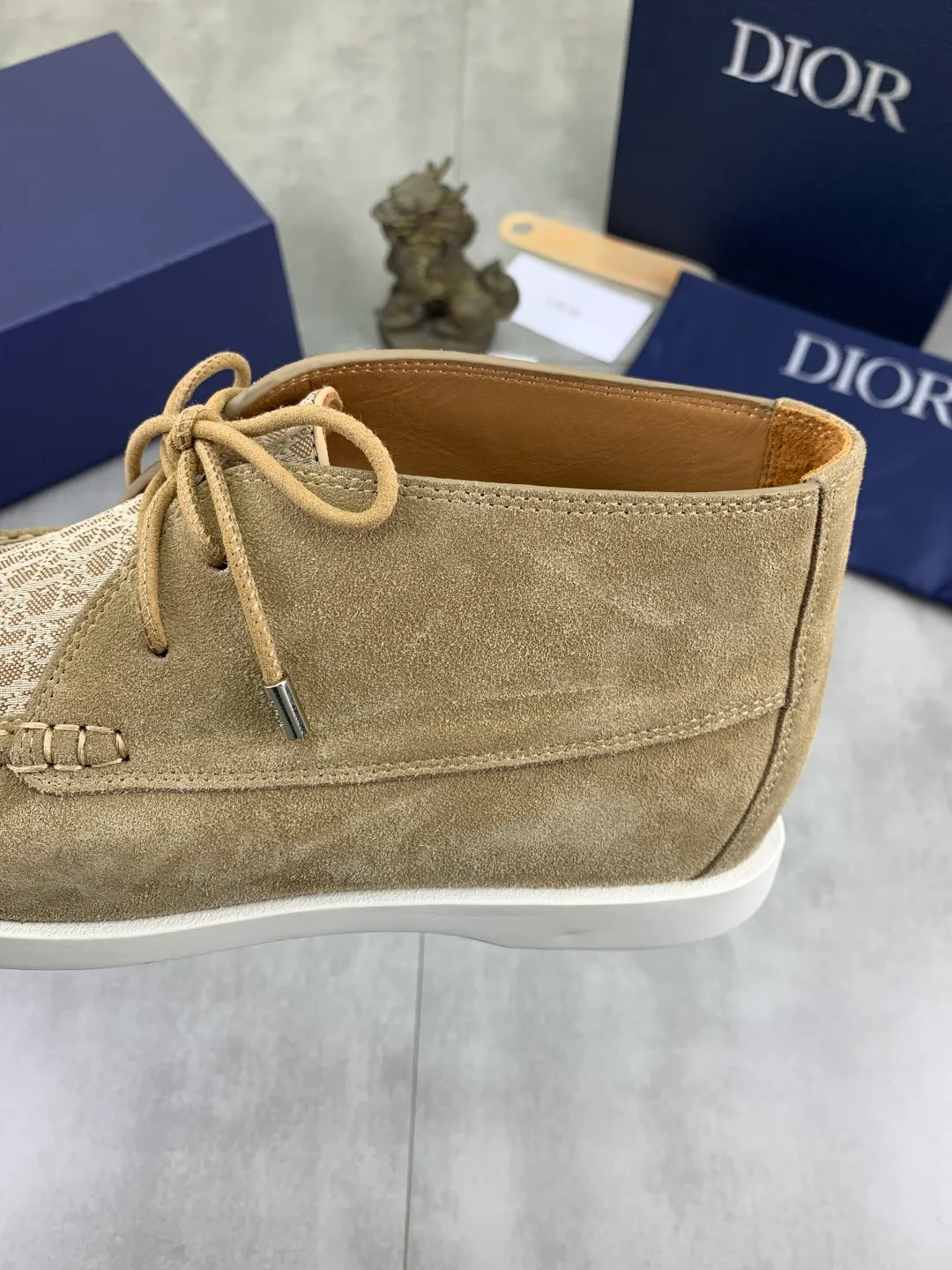 Men's Men's Shoes 💰P580 New Niuli💰High Version 💎💎💎Dior Original! Top Italian purchasing agent! Men's high-top business casual leather shoes, original imported calfskin upper, oiled edges, ultimate texture, gentleman style, imported cowhide lining inside, top-quality original Italian rubber outsole, first-class workmanship, top quality! Size: 39-44 (45 customized)